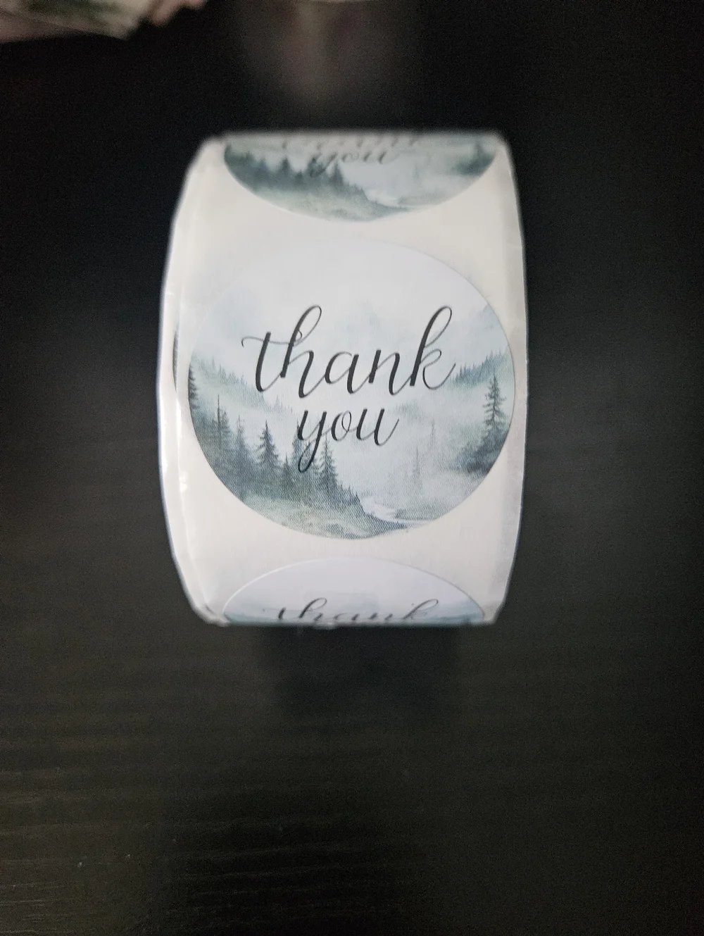 Thank You Stickers- Forest Watercolor Design